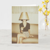 Carte Portrait surréaliste d'une ambiance Martini (Fleur jaune)