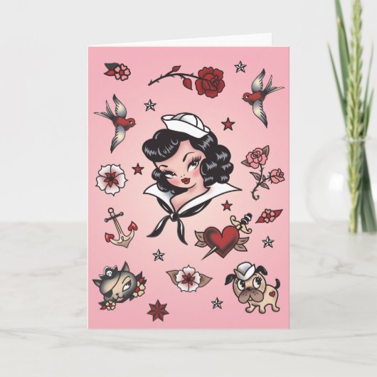 Carte Portrait Suzy Sailor Fluff (Devant)