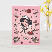 Carte Portrait Suzy Sailor Fluff (Fleur jaune)