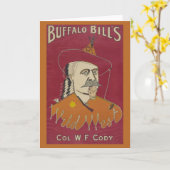 Carte Portrait Tête Et Épaules De Buffalo Bill (Fleur jaune)