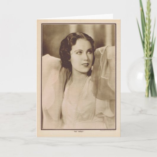 Carte Portrait vintage de Fay Wray 1930 (Devant)