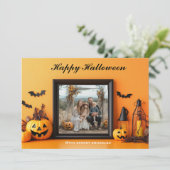 Carte Portraits de patchs Citrouilles d'Halloween (Debout devant)
