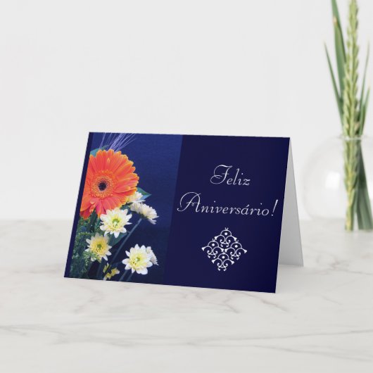 Carte Portugais : Anniversaire/Aniversario (Devant)