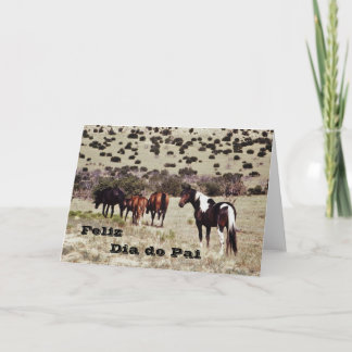 Carte Portugais : "Fête des pères heureuse "