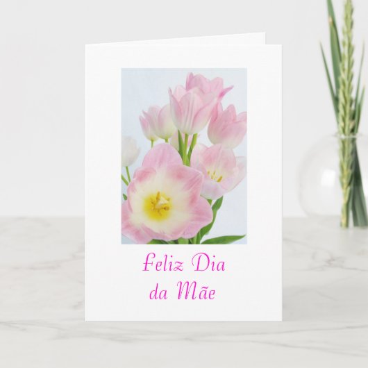 Carte Portugais : Fleurs du jour de mère du diamètre DA (Devant)