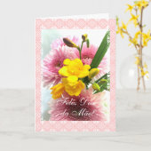 Carte Portugais : Le jour de mère/diamètre DA Mãe (Fleur jaune)