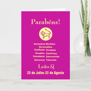 Carte Portugais : Parabens Leona d'anniversaire de s de