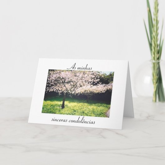Carte Portugais : Pêsames /frase inspiracional/ sympathi (Devant)