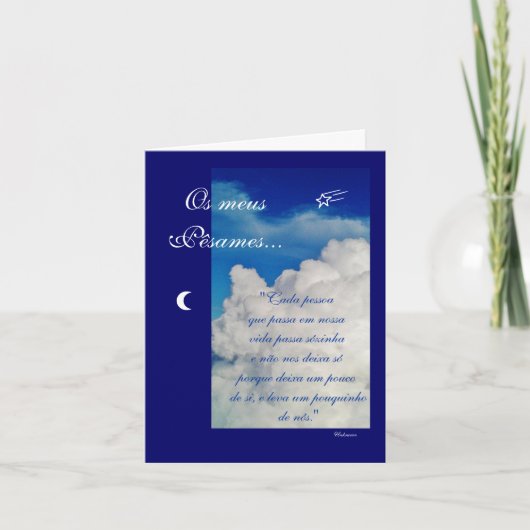 Carte Portugais : Poema : Condolencias (Devant)