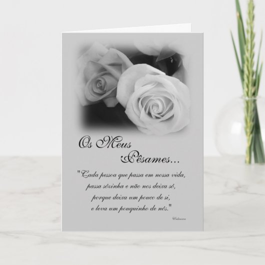 Carte Portugais : Poema de Condolencias (Devant)