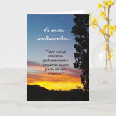 Carte Portugais : sentimentos/sympathie Pêsames (Fleur jaune)