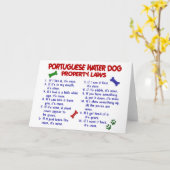 Carte PORTUGAIS WATER DOG, propriété Lois 2 (Fleur jaune)