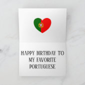 Carte Portugal Drapeau Patriotique Anniversaire (Intérieur)