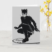 Carte Pose à pinceau en encre Catwoman (Fleur jaune)