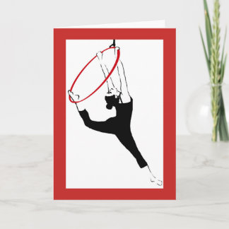 Carte Pose classique de cerceau aérien en rouge et noir