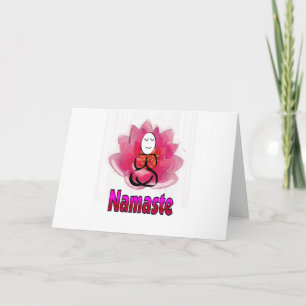 Carte Pose de yoga avec la fleur de Lotus "Namaste "