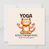 Carte Pose de Yoga de chat - Drôle Yoga (Devant)