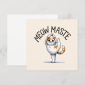 Carte Pose de Yoga de chat - Mâte de miaou (Devant / Derrière)