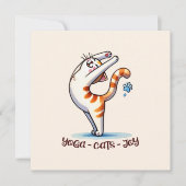 Carte Pose de Yoga de chat - Yoga - Chats - Joie (Devant)