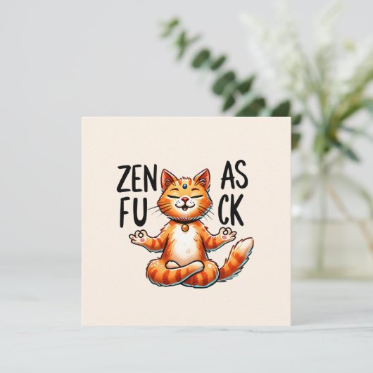 Carte Pose de Yoga de chat - Zen (Debout devant)