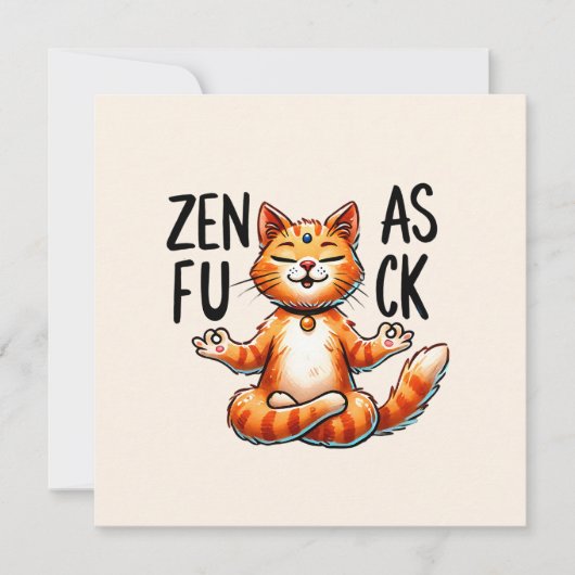 Carte Pose de Yoga de chat - Zen (Devant)