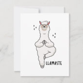 Carte Pose De Yoga Llama Au Llamaste (Devant)