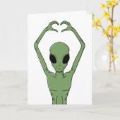 Carte Pose du cœur extraterrestre (Fleur jaune)