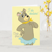 Carte Pose Joueuse de Cindy Bear (Fleur jaune)
