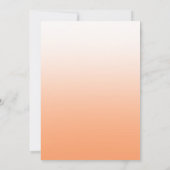 Carte Poser Orange Fuzz Mariage QR Code Seing Chart (Dos)