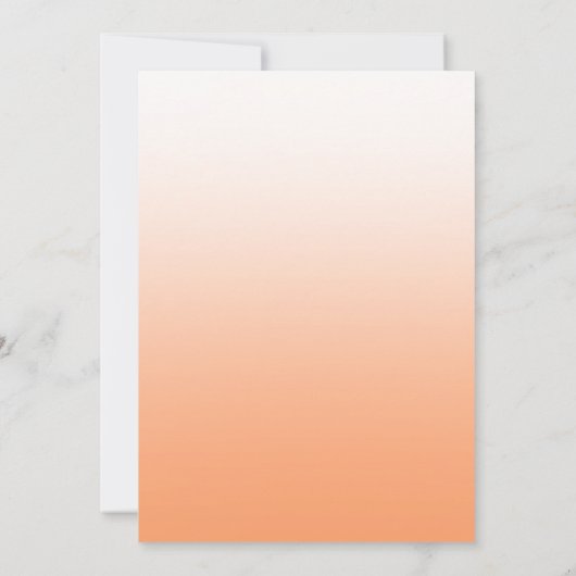 Carte Poser Orange Fuzz Mariage QR Code Seing Chart (Dos)