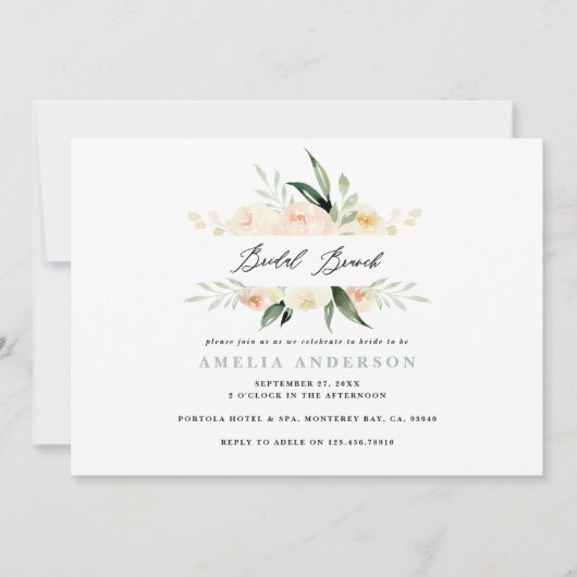 Carte Poser vert aquarelle flamme de la nuptiale (Devant)