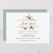 Carte Poser vert aquarelle flamme de la nuptiale (Devant / Derrière)