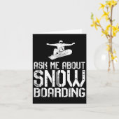 Carte Posez-moi la question de Snowboard Funky Snowboard (Fleur jaune)