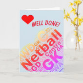 Carte Positions des joueurs Design cardiaque Netball bie (Fleur jaune)