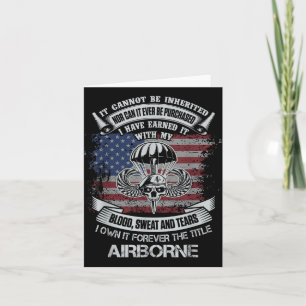 Carte Possédez à jamais le titre Airborne vétéran de l'a