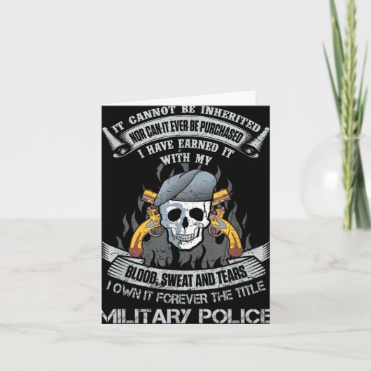 Carte Possédez à jamais le titre Police Militaire Armée (Devant)
