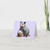 Carte Possum coloré téléchargeable Pâques (Devant)