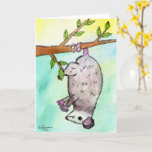 Carte Possum Danglin' (Fleur jaune)