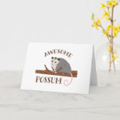 Carte Possum génial (Fleur jaune)