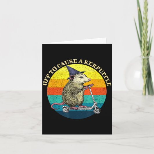 Carte Possum part pour causer une agitation sarcastique (Devant)