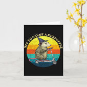 Carte Possum part pour causer une agitation sarcastique (Fleur jaune)