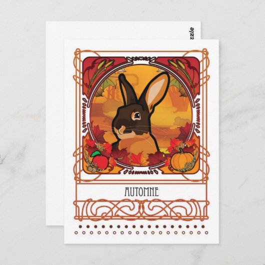 CARTE POST AUTOMNE (Devant / Derrière)