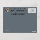 CARTE POST EAU Missouri River (Dos)