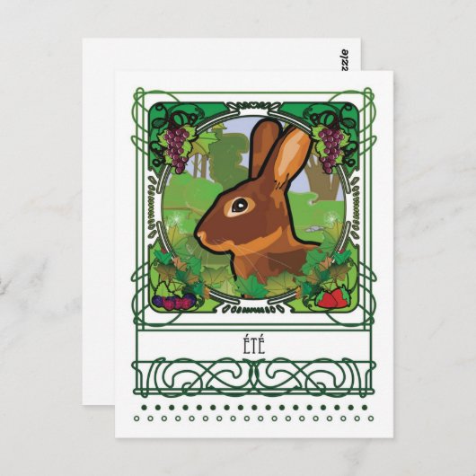 CARTE POST ÉTÉ (Devant / Derrière)