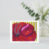 CARTE POST Fleur Magenta (Debout devant)