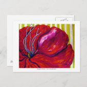 CARTE POST Fleur Magenta (Devant / Derrière)