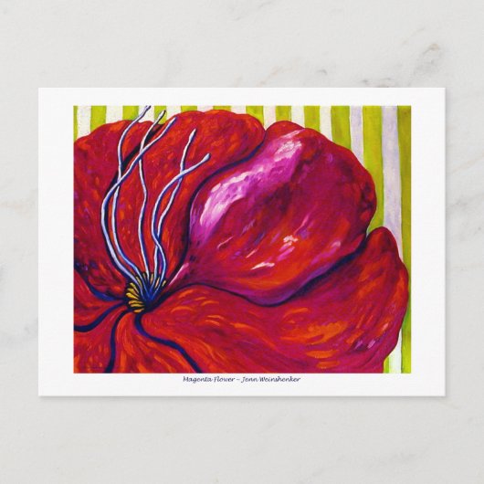 CARTE POST Fleur Magenta (Devant)