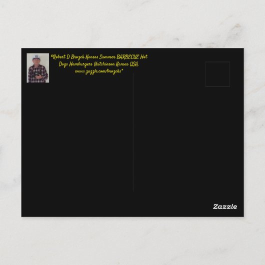 CARTE POST Kansas BARBECUE. (Dos)