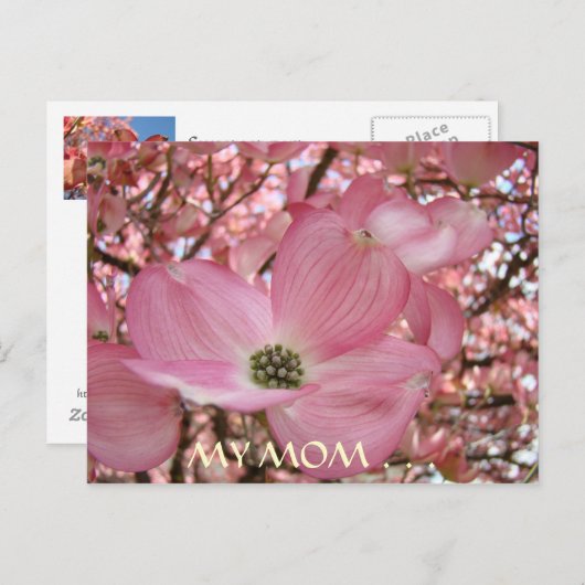 CARTE POST Ma maman Vie la plus douce FLEURS DE DO (Devant / Derrière)