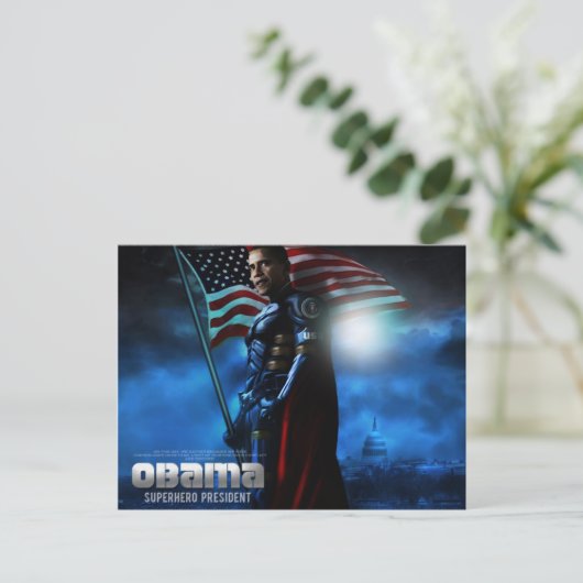 CARTE POST OBAMA (Debout devant)